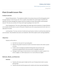 Plant Growth Lesson Plan