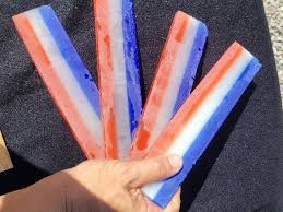 Patriotic Rw B Fiber Optic Glass Slabs