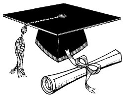 Graduation Hat Graduation Cap And Diploma Clipart Black White Fitas Finalistas