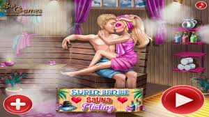 باربي جميلة في حمام ساونا العاب باربي لعبة صبايا العاب بنات Super Barbie Sauna Flirting Youtube