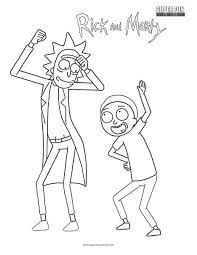 Make a fun coloring book out of family photos wi. Rick And Morty Coloring Page Super Fun Coloring