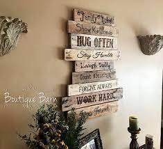 House Rules Sign Our Family Rules Decor Family Values Art Rustic Wall Decor Handmade Home Decor Handmade Home