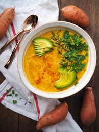 Roasted Cauliflower Sweetpotato Soup Recipe Sweet Potato Soup Roasted Cauliflower Potato Soup