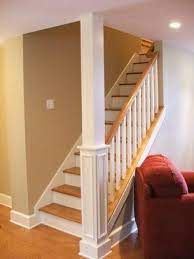 Basement Stair Idea Open On One Side Banisterremodel Basement Stairs Open Basement Stairs Basement Staircase