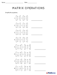 Need Practice With Matrix Operations Print Out This Worksheet And Use Mathway Com To Check Your Answers Algebra Worksheets Matrices Math Matrix