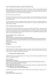 Therefore, you can get assistance homework assignment help online by my homework writers. Doc How To Write A Movie Critique Top Tips For Quality Writing Jordan Costa Academia Edu