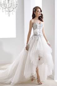 Elegant Tulle Organza Sweetheart Neckline Hi Lo A Line Wedding Dresses With Lace Appliques Vokuhila Brautkleid Brautkleid Kurz Kleider Hochzeit