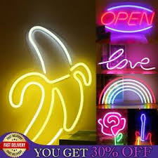 Add a stunning addition to your wedding party, create a neon word sign for bedroom or home decor, get a custom personalized name sign for the kids room, add a unique touch with neon bar signs, a neon sculpture, or get a customized neon sign for just about any purpose. Neon Sign Light Led Wall Decoration Lights Art Decor Lamp For Kids Room Home Bar Ebay
