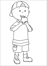 In addition, the kid is carried away and does not bother his mother while she does her business. Caillou Eating Apple Coloring Page Free Printable Coloring Pages For Kids