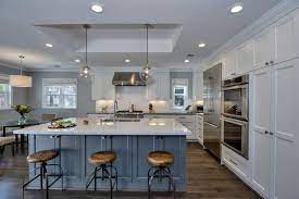 It pairs well with white, navy blue, or metallic. 33 Blue And White Kitchens Design Ideas Designing Idea
