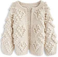 Chicwish Women S Soft Heart Shape Balls Hand Knit Sweater Cardigan Coat Amazon Ca Clothing Shoes Accessories