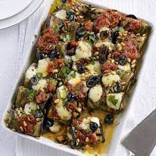 Sicilian Style Stuffed Eggplant Recipe Vegetarian Recipes Sicilian Recipes Vegetarian Dishes
