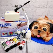 Get creative and fun with cake decorating tools and cake decorating kits. Airbrush Starter Kit For Cake Decorating Airbrush With 8 Colours