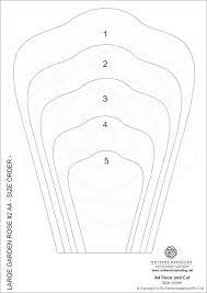 Sale Large Wavy Rose 36 Diy Template Digital Download Pdf Flower Templates Printable Paper Flowers Diy Paper Flower Patterns