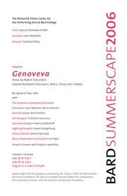 SummerScape 2006: Genoveva by Fisher Center at Bard