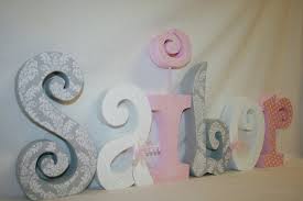 Wall Decor Letters For Nursery Baby Name Letters Letter Nursery Decor Wooden Letters