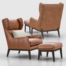 Rated 4 out of 5 stars. Ryder Leather Chair With Ottoman 3d Modell Turbosquid 1580803