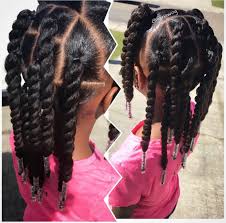 I love how you can have a different look and have color, all while protecting your natural hair! Trendy Little Black Girl Hair Bradiging Styles For School Days