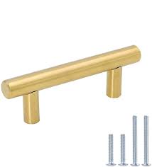 Hot doors supply uk and italian manufactured replacement kitchen unit doors to complement and fit any kitchen design. 10 Piece Lontan Gold Handles For Chest Of Drawers Brushed Brass Door Handles Kitchen Cabinet Hardware T Bar Drawer Pull Handles 64mm Hole Centers Amazon Co Uk Diy Tools