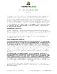 Broker of record change letter sample. Broker Of Record Letter Bor What Is A Bor