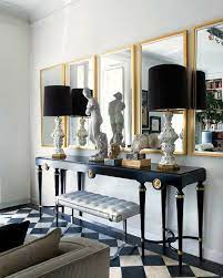 Edgy Console Tables For A Modern Home Decor Gold Living Room Black And Gold Living Room Interior