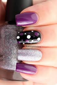 30 Chosen Purple Nail Art Designs For Creative Juice Make a white base coat pop by grabbing your needle or brush and hatching some wine purple nail varnish on it to make it more artistic and appealing.