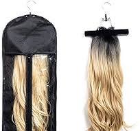 1 Pack Extra Long Hair Extension Holder Wig Storage Bag with Hanger  Hairpieces Ponytail Bundles Storage Carrier Case for Store Style Hair  Travel Hair ...