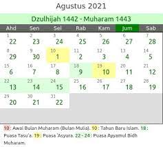 Banyak rencana yang sudah kita siapkan di tahun tersebut, mulai dari bulan januari sampai dengan bulan desember. Kalender Hijriyah 2021 Dan Jadwal Puasa Bulan Agustus Enkosa Com Informasi Kalender Dan Hari Besar Bulan Januari Hingga Desember 2021