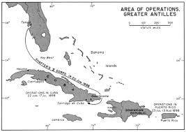 Its weaknesses became painfully clear over the next few months despite successes such as the famous charge of roosevelt's rough riders. Maps Of Greater Antilles Area Operations Map Spanish American War 1898 Mapa Owje Com