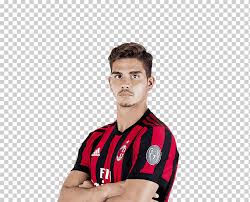 Gianluca lapadula transparent background png clipart. Alessio Romagnoli A C Milan Italy Andre Silva Cristian Zapata Italy Tshirt Arm Moustache Png Klipartz