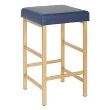 Create a custom barstool in your choice of sizes, finishes, and seat styles. 26 Gold Backless Counter Height Barstool Blue Osp Home Furnishings Ebay