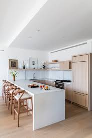 Modern kitchen room with oak cabinets. 25 Dream Kitchens In Wood And White Refined Cozy And Functional
