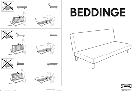 W 200 cm, d 104 cm, h 91 cm. Ikea Beddinge Sofabed Frame Assembly Instruction 2