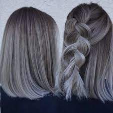 Balayages highlights ombre hair color specialist senpom. 30 Balayage And Ombre On Black Hair Grey Ombre Hair Ash Gray Hair Color Grey Hair Color