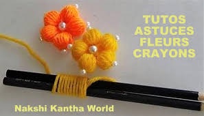 Tutos Astuces Pour Faire Des Fleurs En Laine Avec Des Crayons