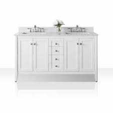 Maybe you would like to learn more about one of these? White Or Saphire Gray 60 Shelton Double Sink Bath Vanity With Marble Vanity Top And 2 White Undermount Basins Measuring 60 W X 22 D X 34 1 2 H By Ancerre Designs Kitchensource Com