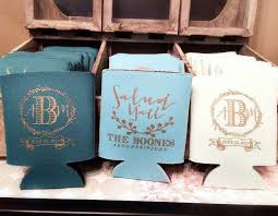 Personalized Can Coolers Wedding Favors Wedding Can Coolers Etsy Koozie Wedding Favors Personalized Wedding Koozies Monogram Wedding Gift
