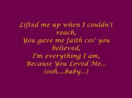 Celine Dion Because You Loved Me With Lyrics Because I Love You My Love Celine Dion