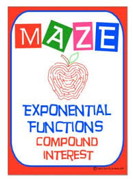 Maze Exponential Functions Compound Interest Exponential Functions Algebra Activities Exponential
