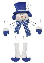 Plush Snowman Wreath Decor Kit Blue Snowman Decorations Snowman Wreath Decor Kits