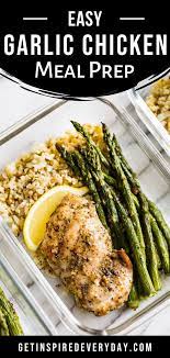 Garlic Herb Chicken And Asparagus Meal Prep Get Inspired Everyday Recipe In 2021 Healthy Dinner Recipes Chicken Whole30 Dinner Recipes Meals
