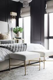 Black And Gray Bedroom Design Well Styled Black And Gray Bedroom Boasts Square Brass And Linen Stools Placed On A Gray Persia Grey Bedroom Design Contemporary Bedroom Black And Grey Bedroom
