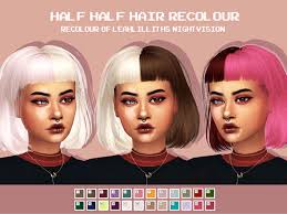 Jun 05, 2021 · the same goes with eh sims 4. Cosmiccc S Leahlillith Nightvisionhair Half Half Recolour Mesh Needed