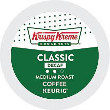 Stop by for an original glazed doughnut or other variety paired with a hot or iced coffee. Krispy Kreme Decaf Classic K Cup Coffee Pods Medium Roast 48 Count For Keurig Brewers 2 Boxes Of 24 K Cups Walmart Com Walmart Com