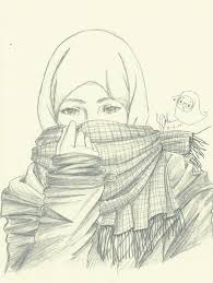 Gambar sketsa muslimah mudah di tiru gambar muslimah memang identik dengan gambar seorang atau sekumpulan wanita berhijab. 97 Ide Hijab Anime Kartun Kartun Hijab Gambar