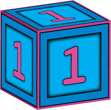 3d Baby Block Letter 1 Block Stickers Baby Blocks Block Lettering