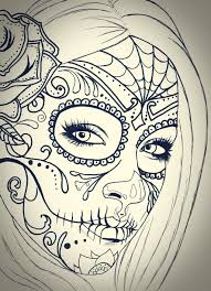 Black And White Sugar Skull Tattoo Pin On Tattoos I Love