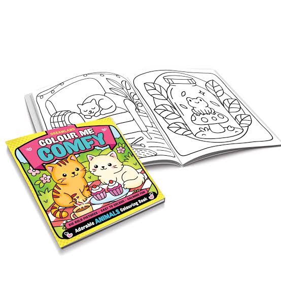 Colour Me Comfy: Adorable Animals - Easy and Relaxing Animal Colouring Book for All Ages with Bold, Cute and Creative Designs