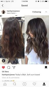 Brunette Bayalage Babylights Sunkissed Summer Hair Beforeandafter Road Trip Date Night Hair Hair I Brunette Balayage Hair Balayage Hair Brunette Hair