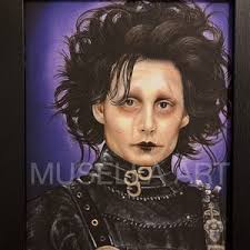 Edward Scissorhands Framed Inkfection Tattoo Art Horror